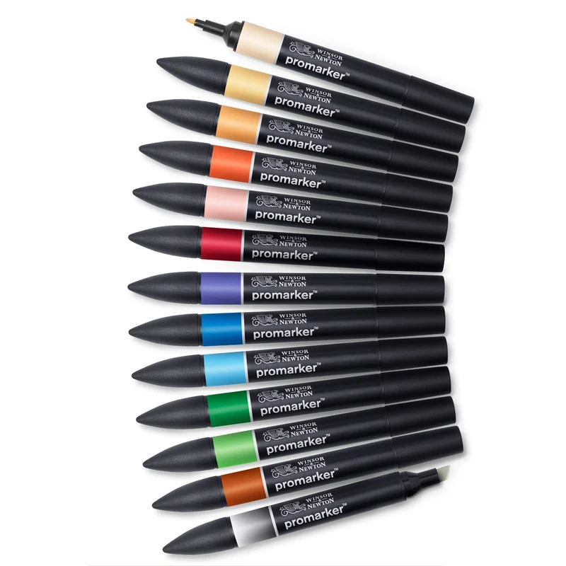 Winsor and Newton - PROMARKER 12+1 Manga Set 1