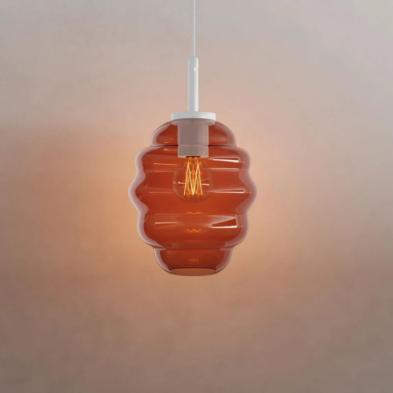 s.luce Echos Glas Galerie-Pendelleuchte Aufhängung 500cm Weiß
