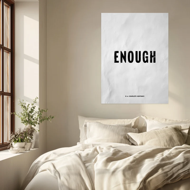 Enough Typografie Poster
