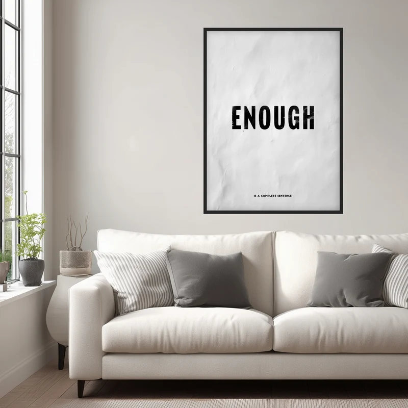 Enough Typografie Poster