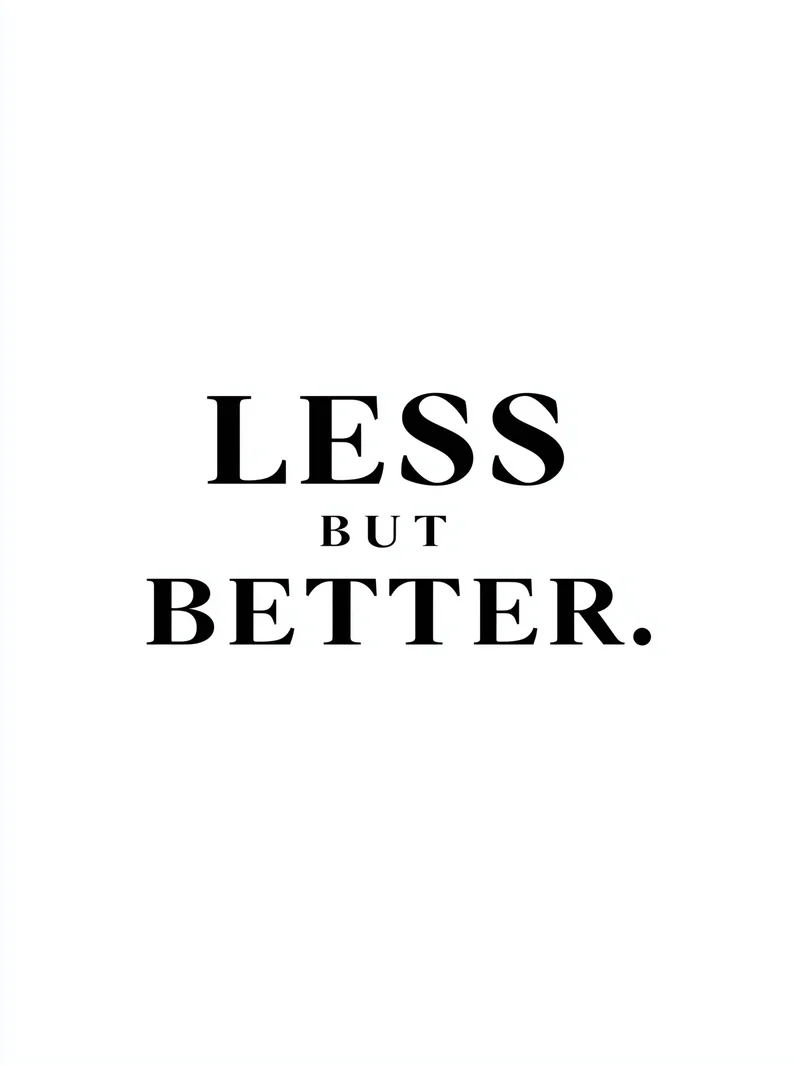 LESS BUT BETTER Poster