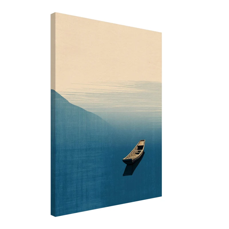 Stilles Boot auf Wasser Leinwandbild