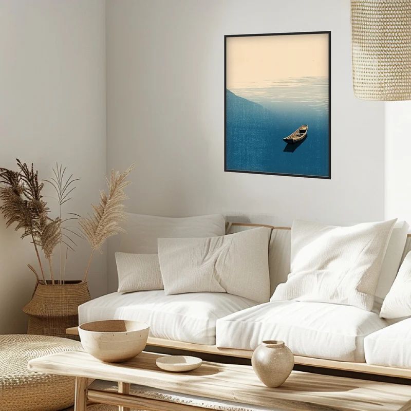 Stilles Boot auf Wasser Poster
