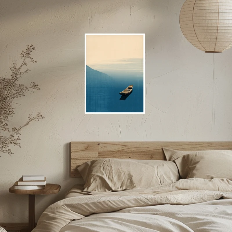 Stilles Boot auf Wasser Poster