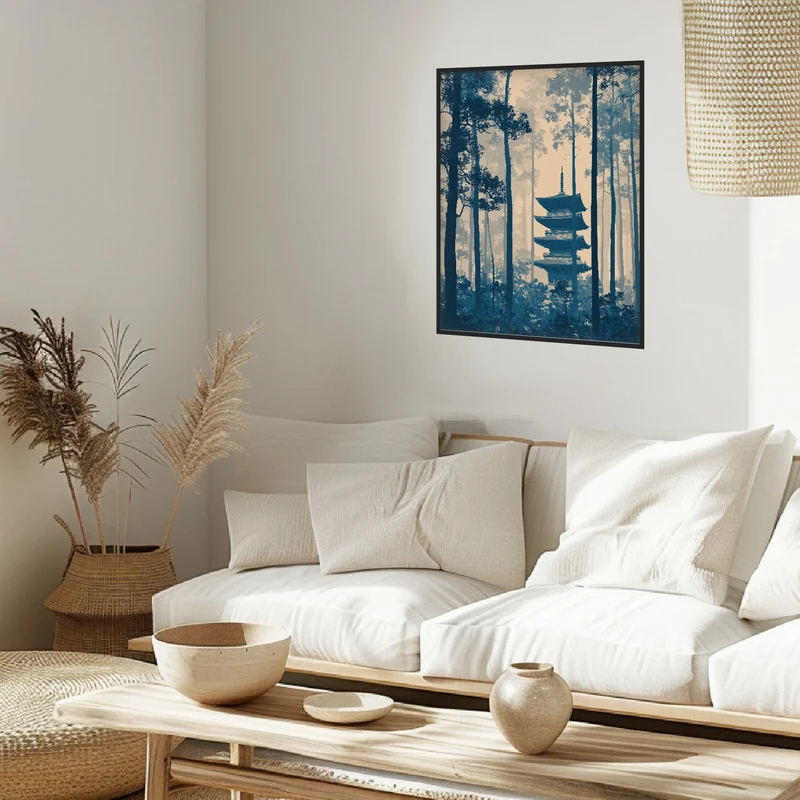 Pagode im Wald Poster