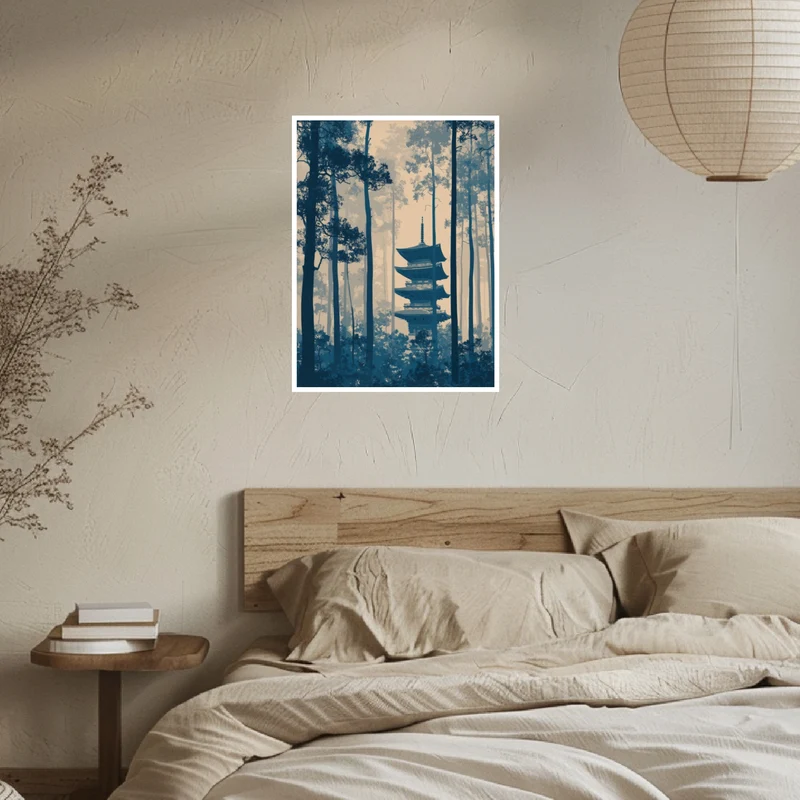 Pagode im Wald Poster