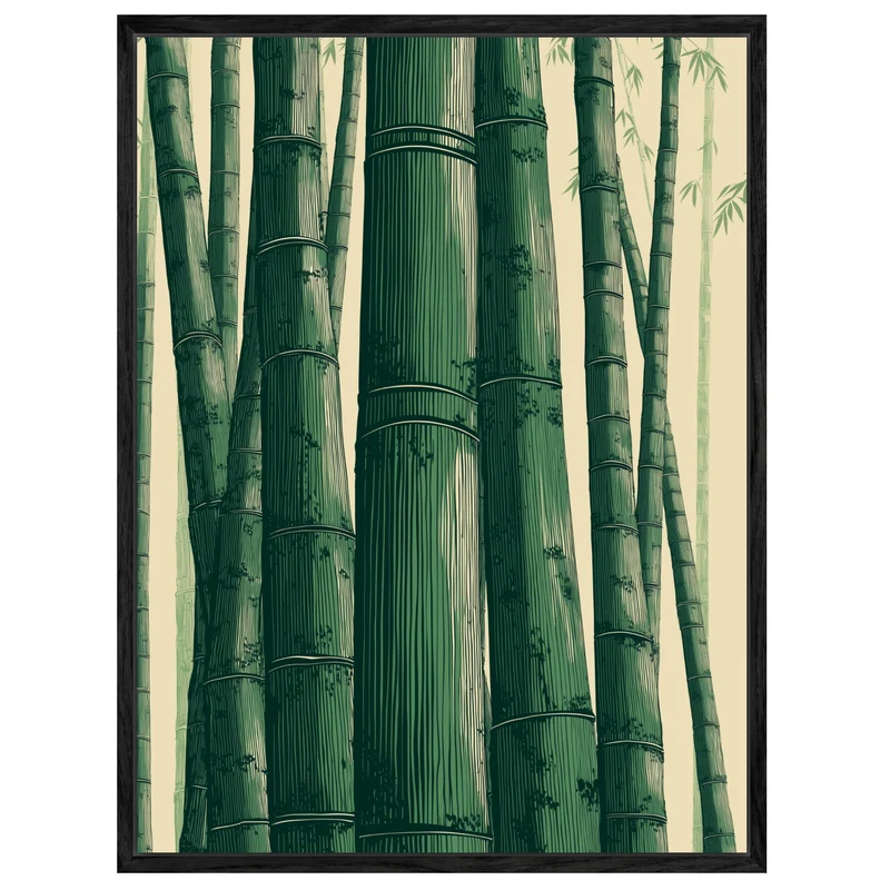 Bambuswald Illustration Poster