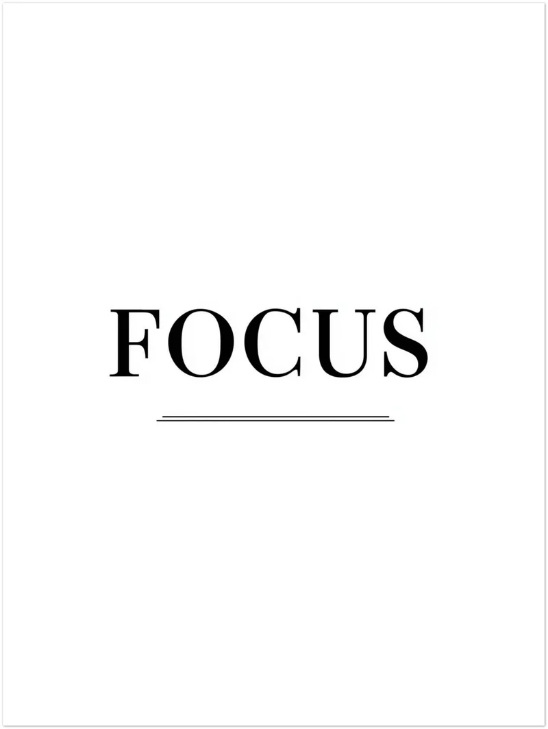 Typografie FOCUS Leinwandbild