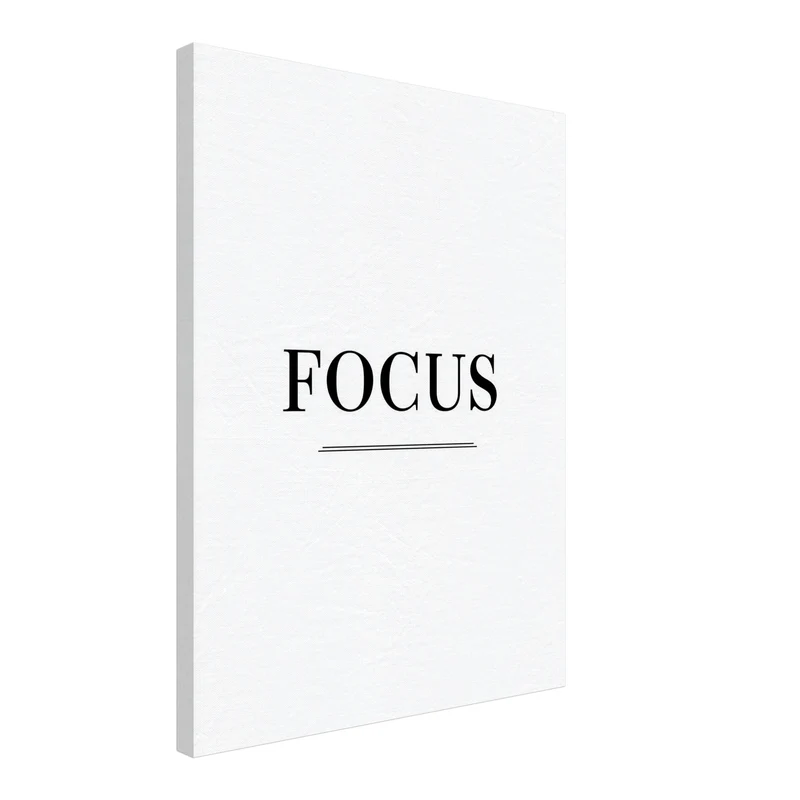 Typografie FOCUS Leinwandbild