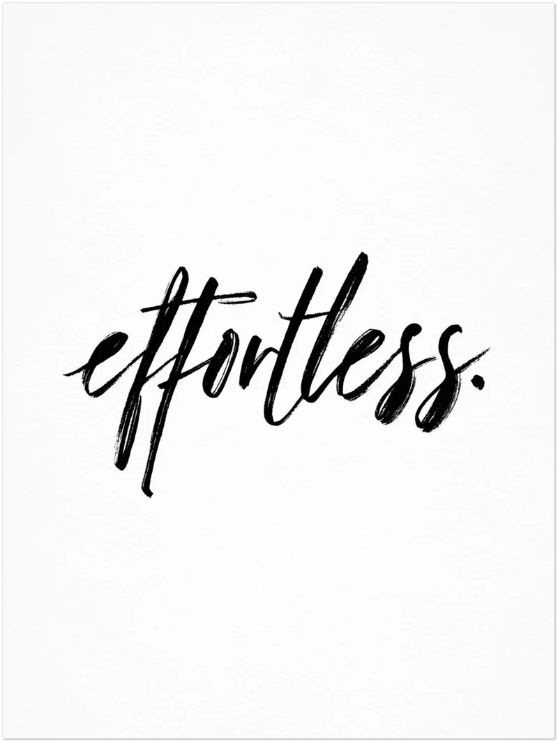 Typografie effortless Leinwandbild