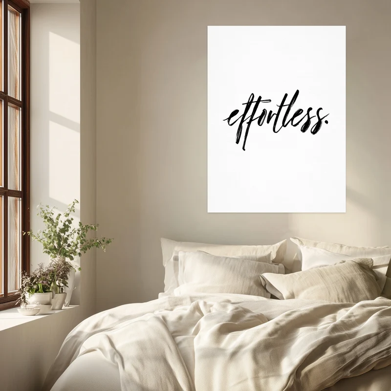 Typografie effortless Leinwandbild