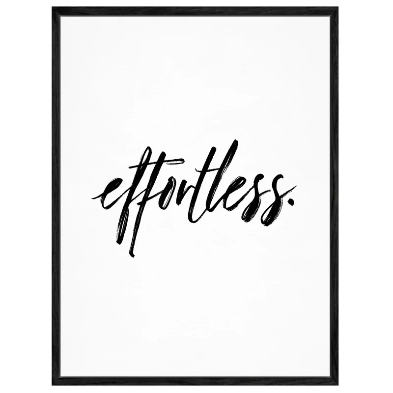 Typografie effortless Leinwandbild