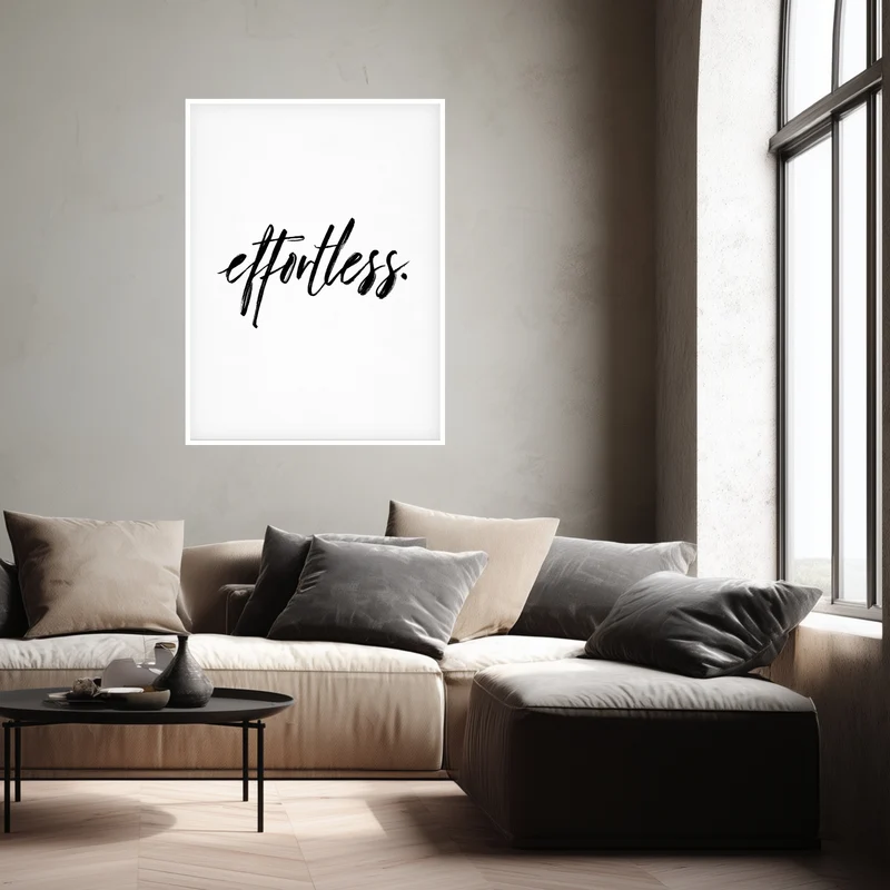 Typografie effortless Poster