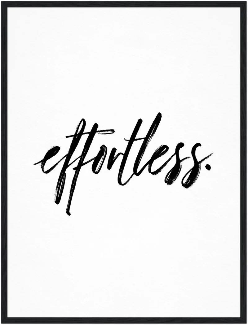 Typografie effortless Poster