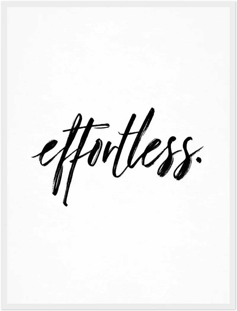 Typografie effortless Poster