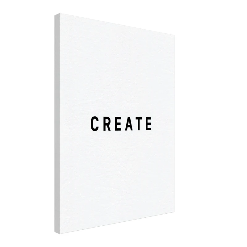 Typografie CREATE Leinwandbild