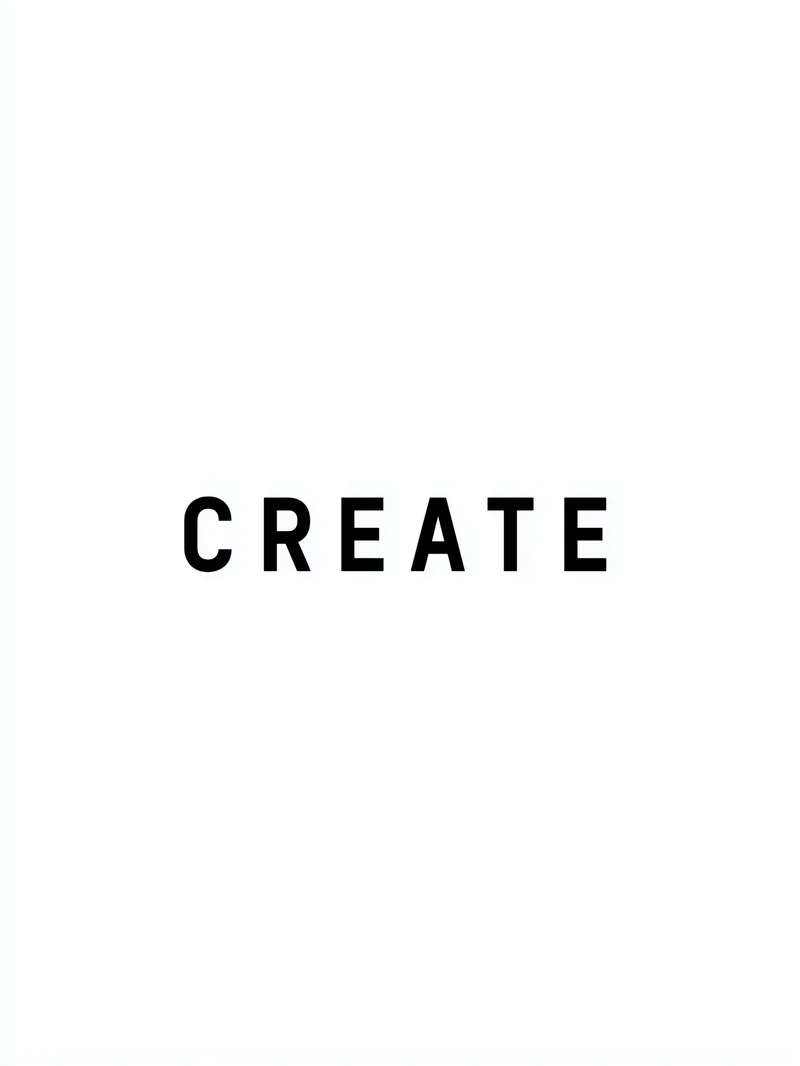 Typografie CREATE Poster