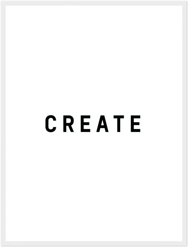 Typografie CREATE Poster