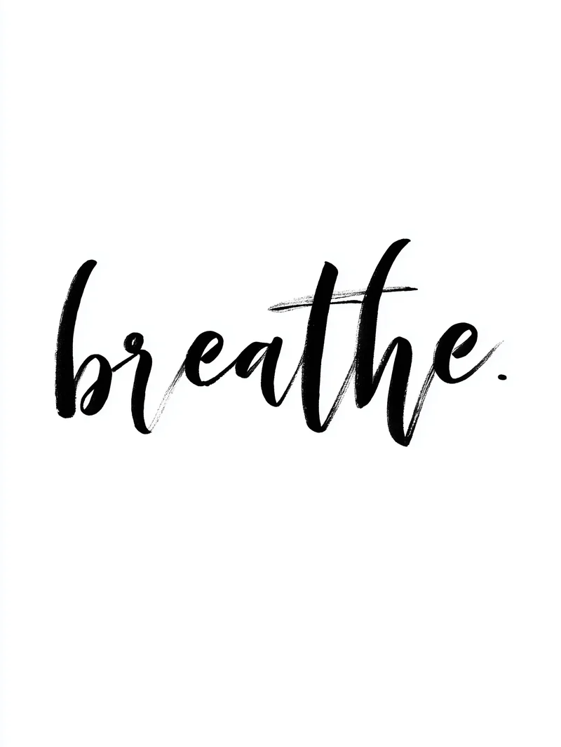 Typografie breathe Poster