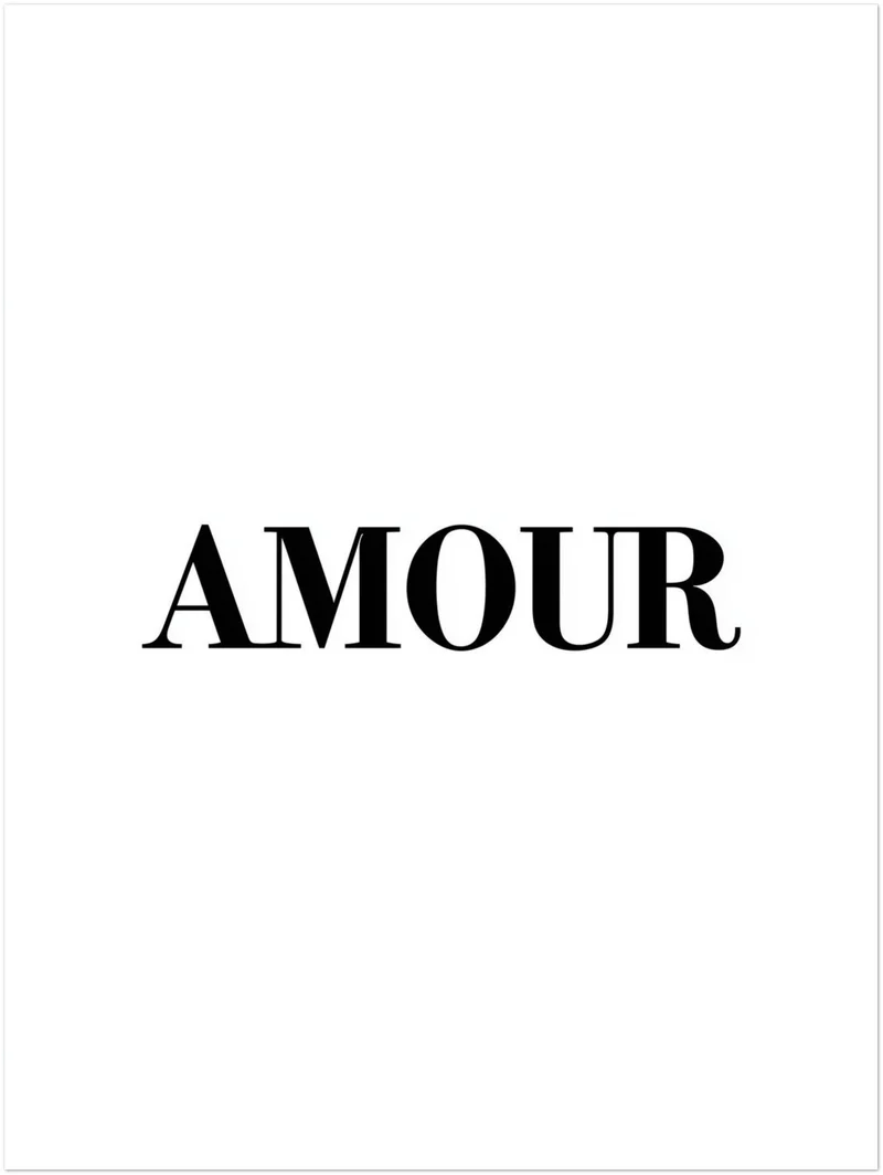 Typografie AMOUR Poster