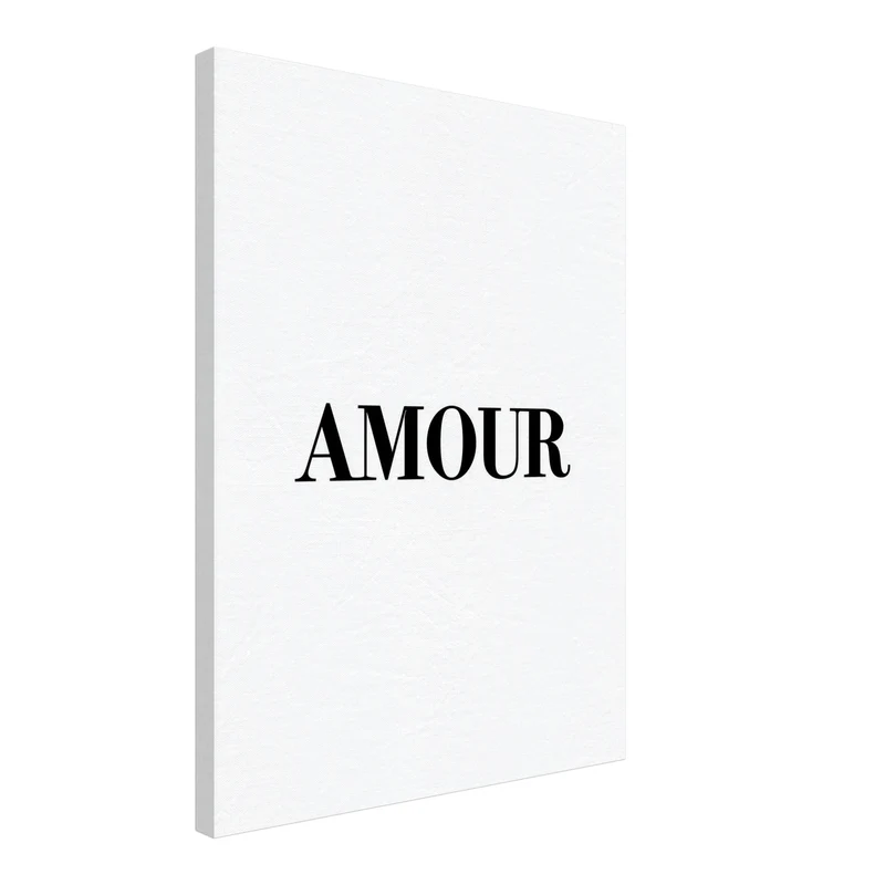 Typografie AMOUR Leinwandbild
