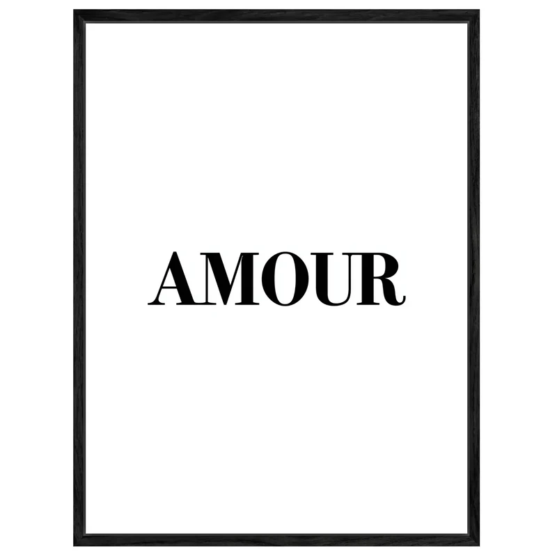 Typografie AMOUR Leinwandbild