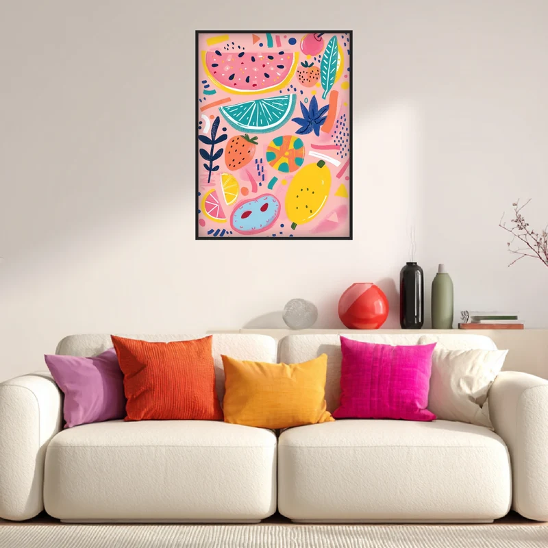 Bunter Früchtemix Poster