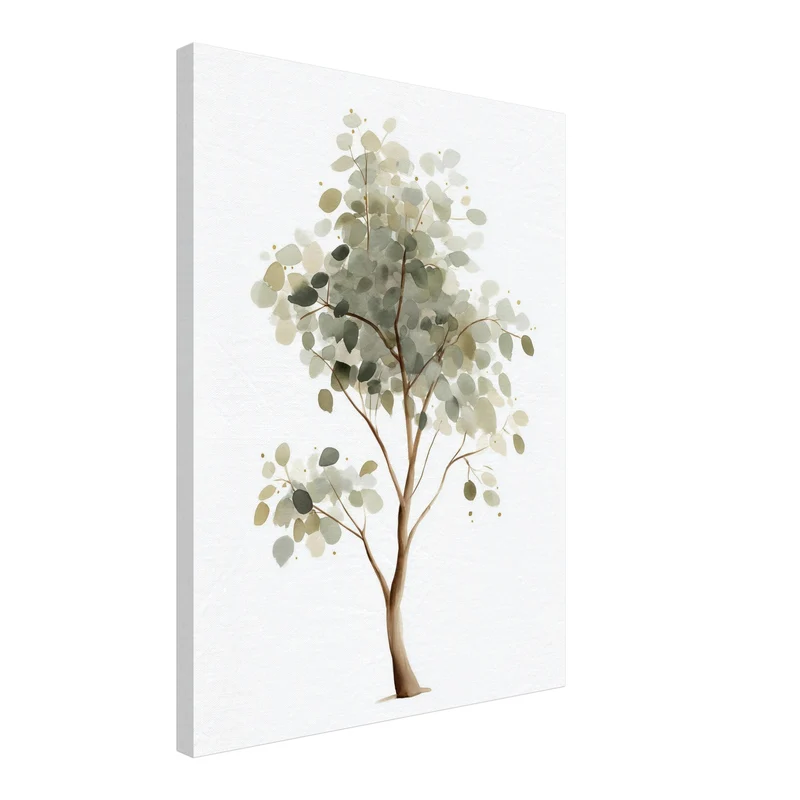 Sanfter Eukalyptusbaum Aquarell Leinwandbild