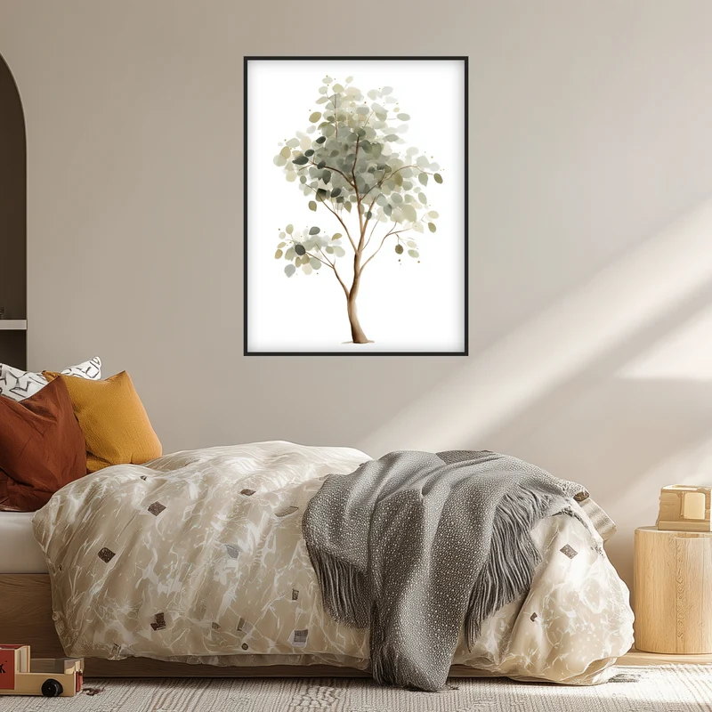 Sanfter Eukalyptusbaum Aquarell Poster
