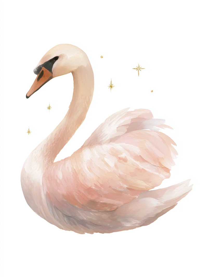 Sanfter Schwan Aquarell Poster