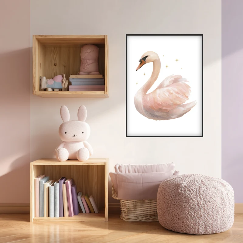Sanfter Schwan Aquarell Poster