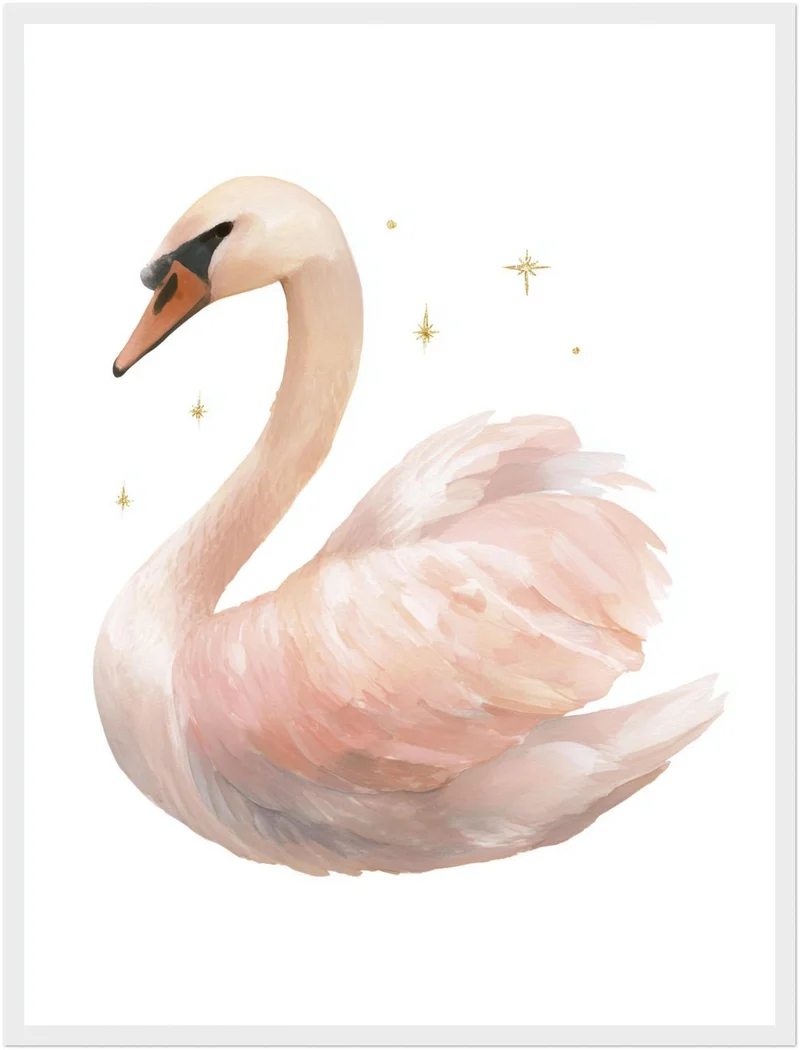 Sanfter Schwan Aquarell Poster