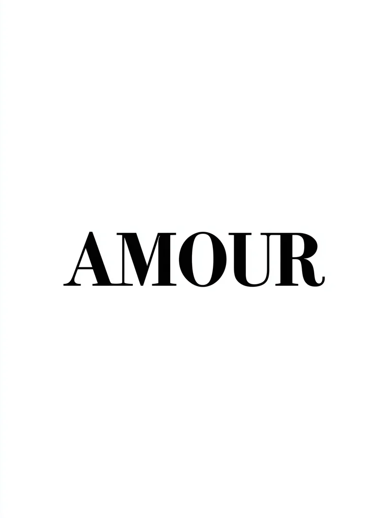 Typografie AMOUR Poster