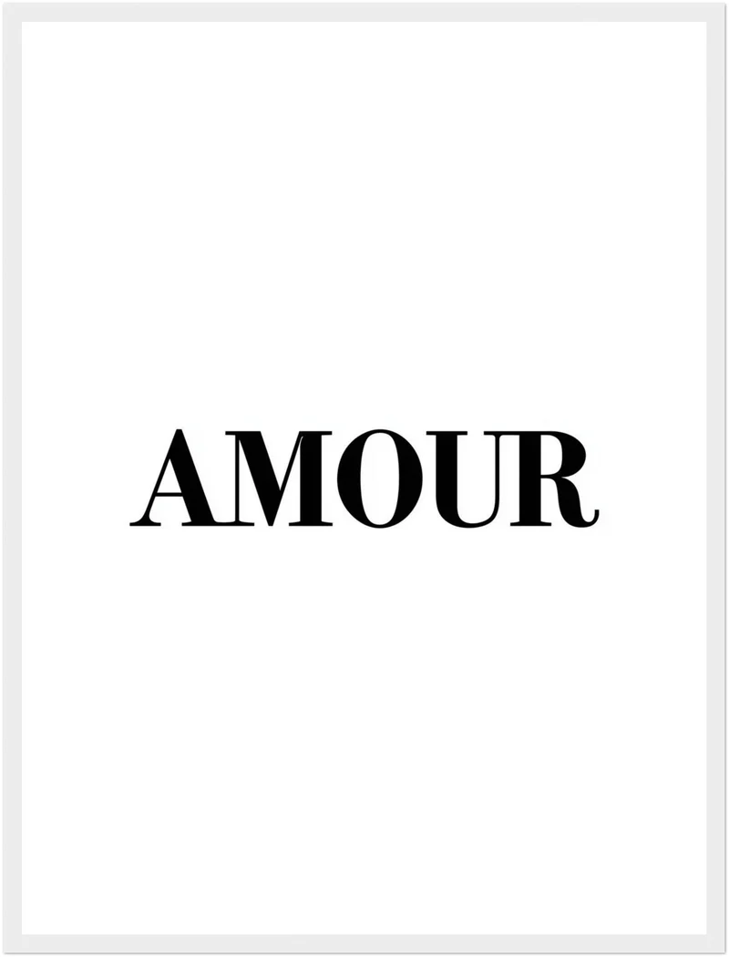 Typografie AMOUR Poster