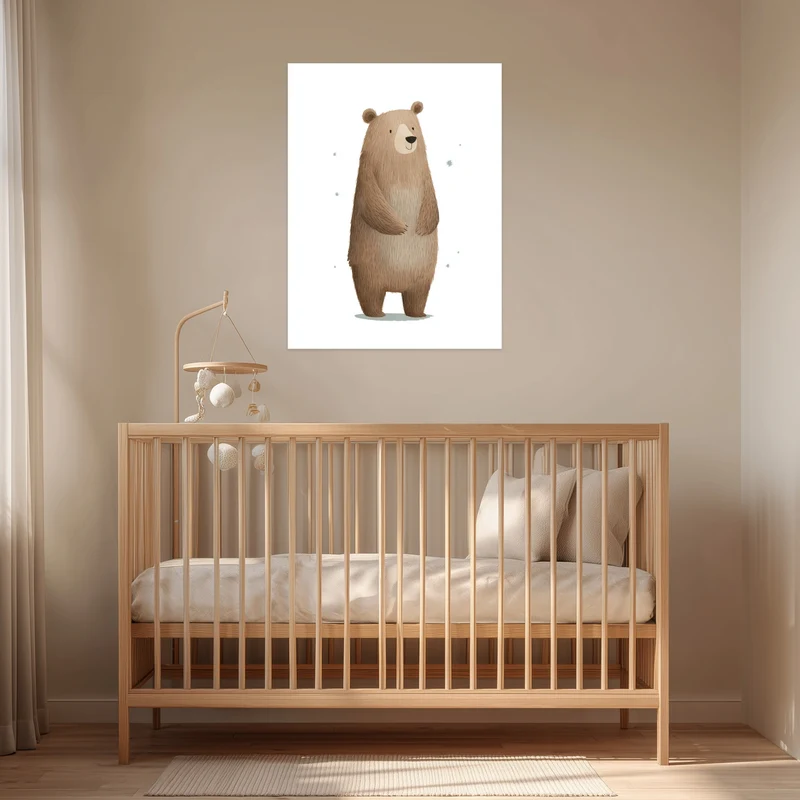 Freundlicher Bär stehend Leinwandbild