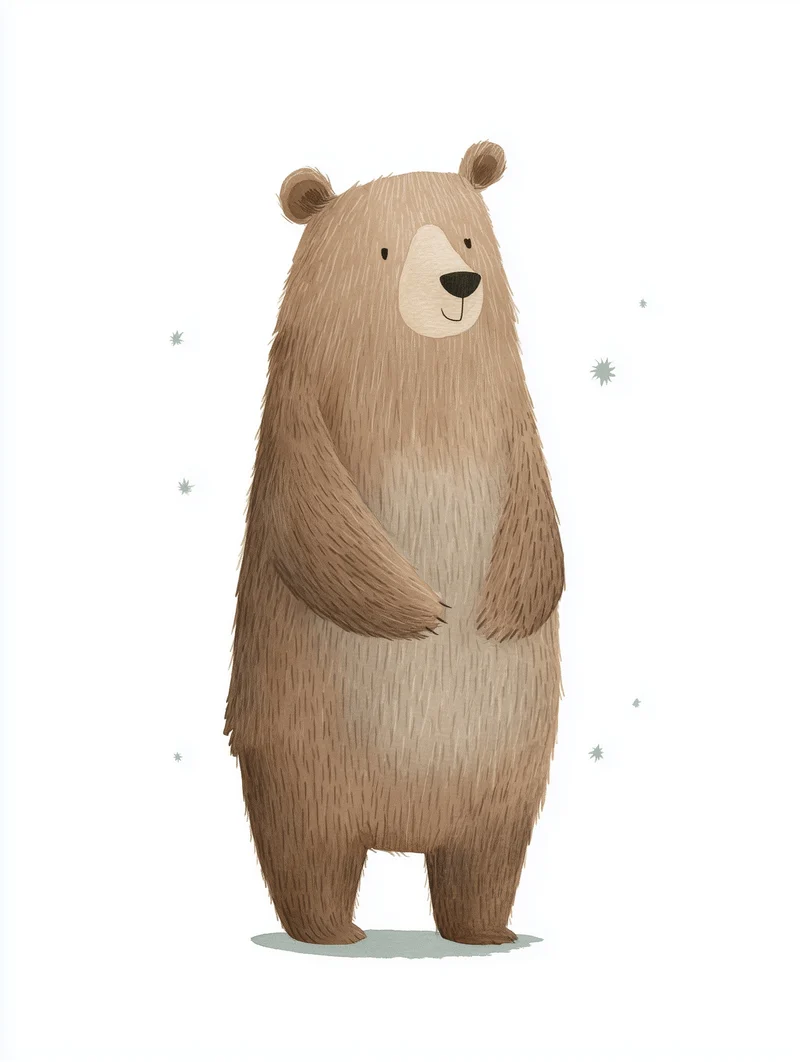 Freundlicher Bär stehend Poster