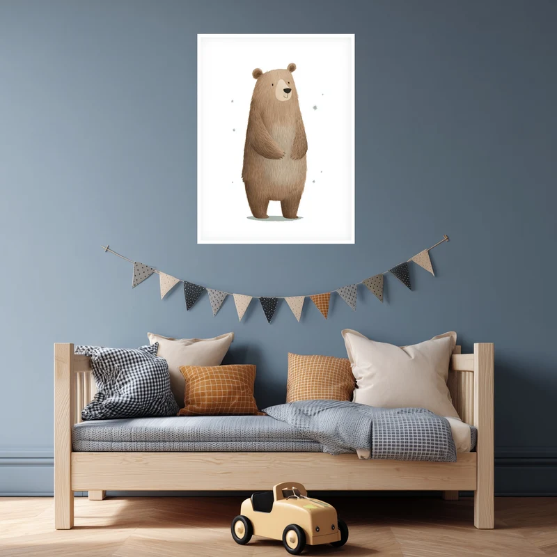 Freundlicher Bär stehend Poster