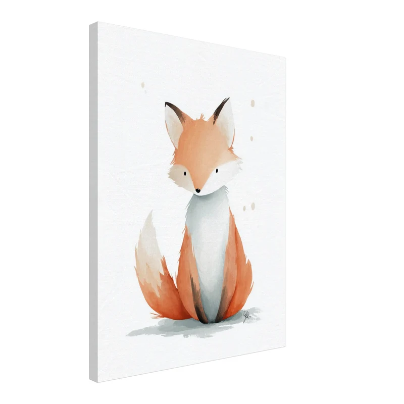 Ruhender Fuchs Illustration Leinwandbild