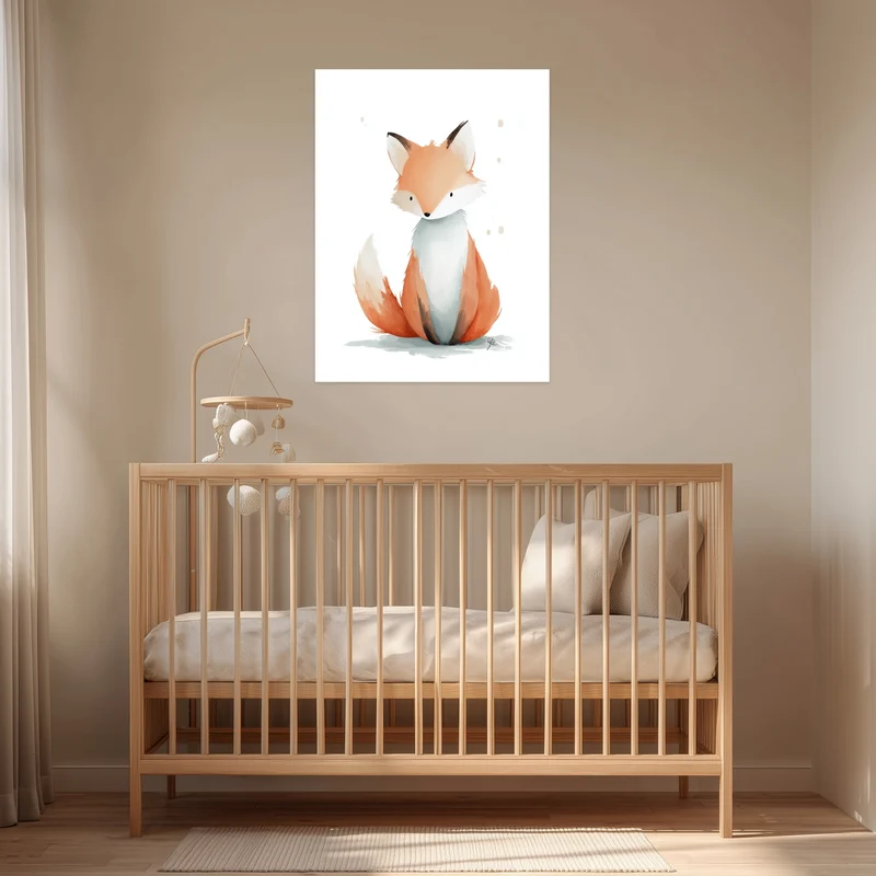 Ruhender Fuchs Illustration Poster