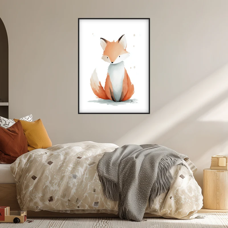 Ruhender Fuchs Illustration Poster