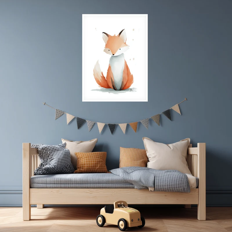 Ruhender Fuchs Illustration Poster