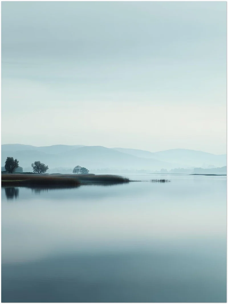 Spiegelnder See Ruhe Leinwandbild
