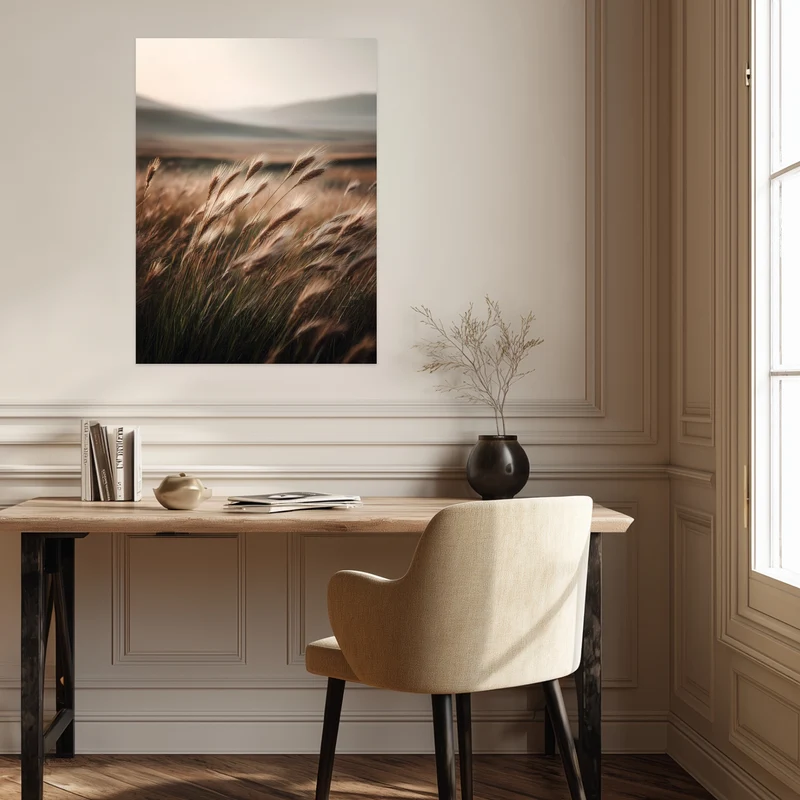 Hohes Gras im Wind Poster