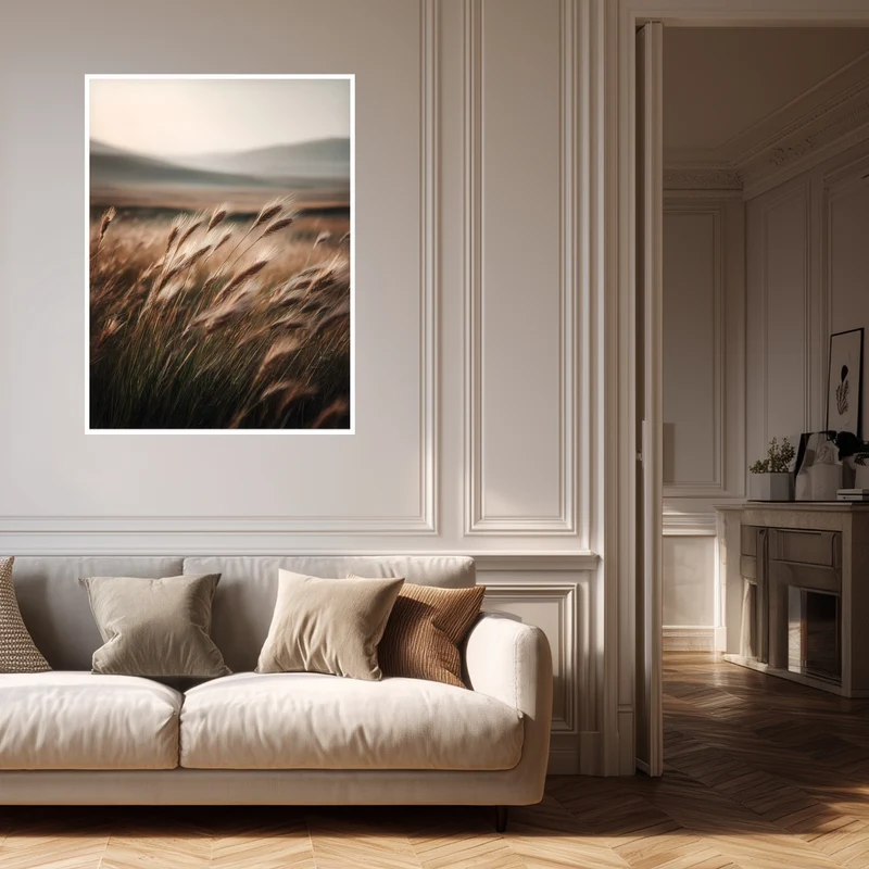 Hohes Gras im Wind Poster