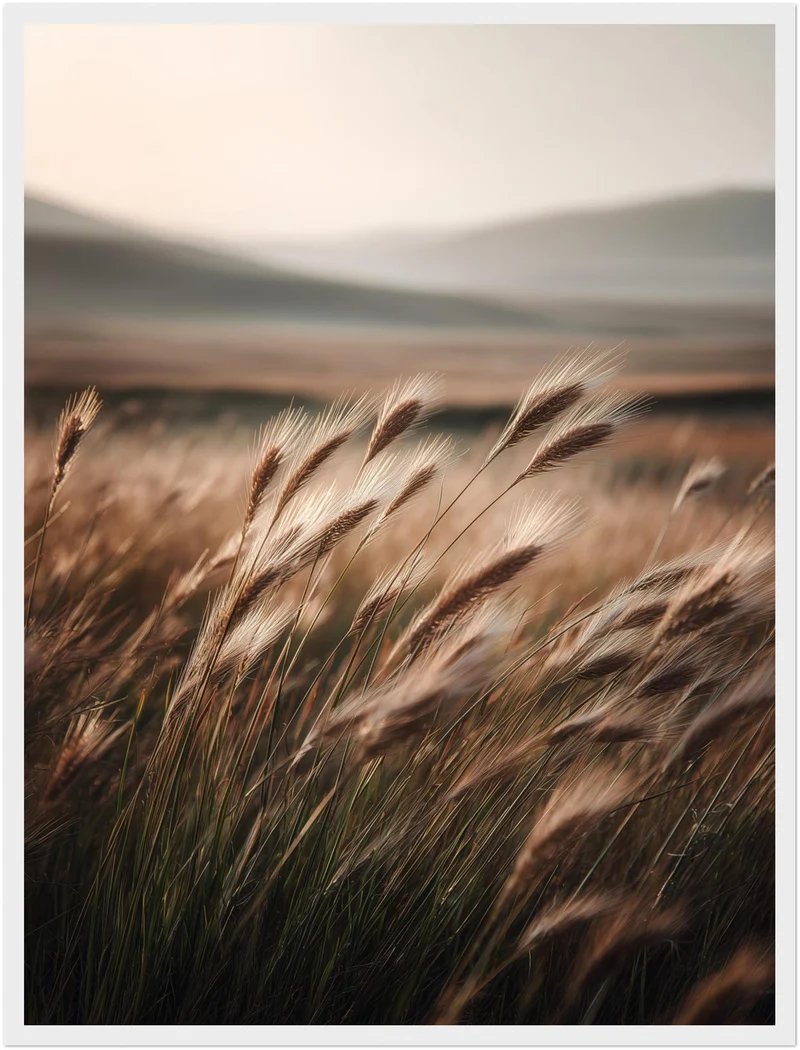 Hohes Gras im Wind Poster