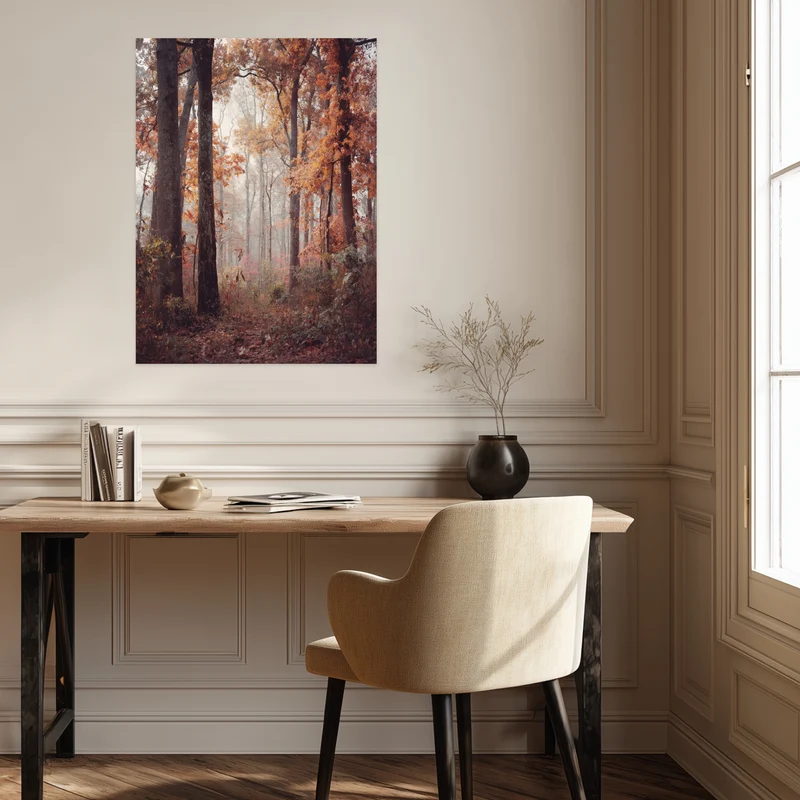 Herbstlicher Laubwald Poster