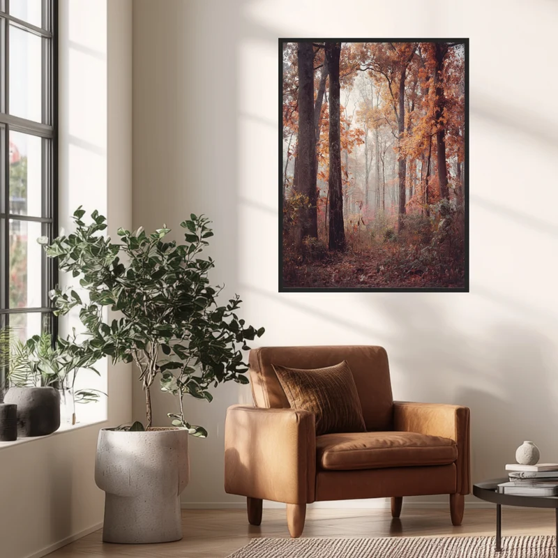 Herbstlicher Laubwald Poster