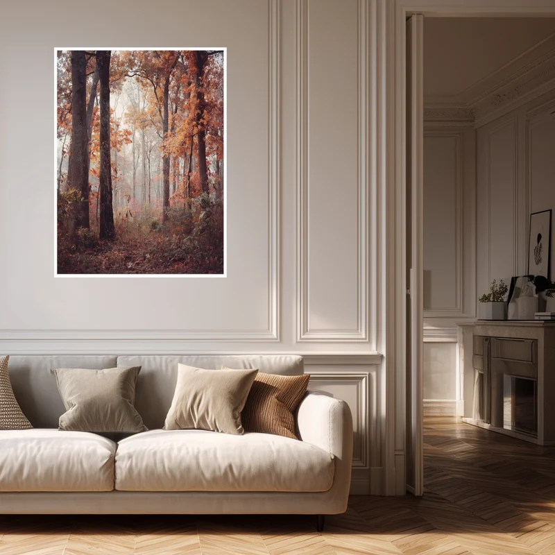 Herbstlicher Laubwald Poster