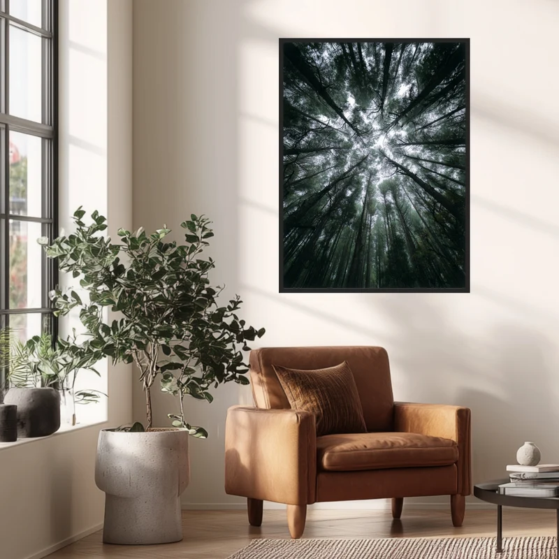 Zwischen Baumkronen Himmel Poster