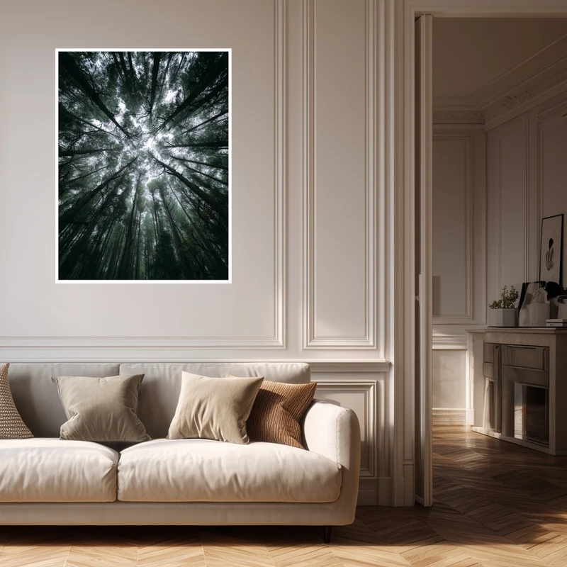Zwischen Baumkronen Himmel Poster